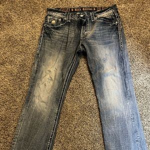 Mens Rock Revival Jeans Size 38x32